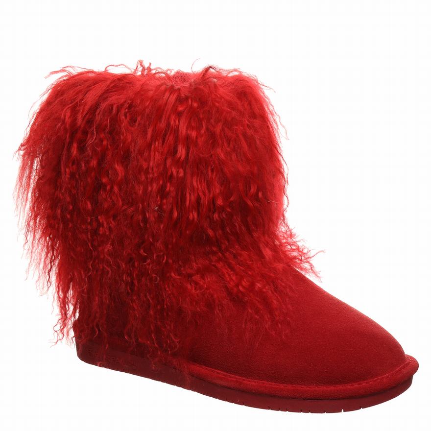 Bearpaw Boo Winter Boots UK - Women's Boots Red ||HKJBFN-802||